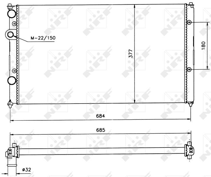 [NRF 58093] RADIATEUR  CADDY II/POLO Classic 1