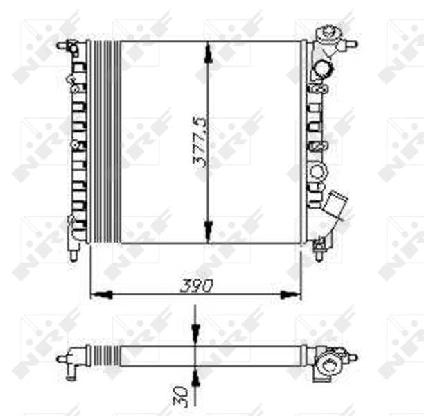 [NRF 58771] RADIATEUR  CLIO/R19 ESS 816655
