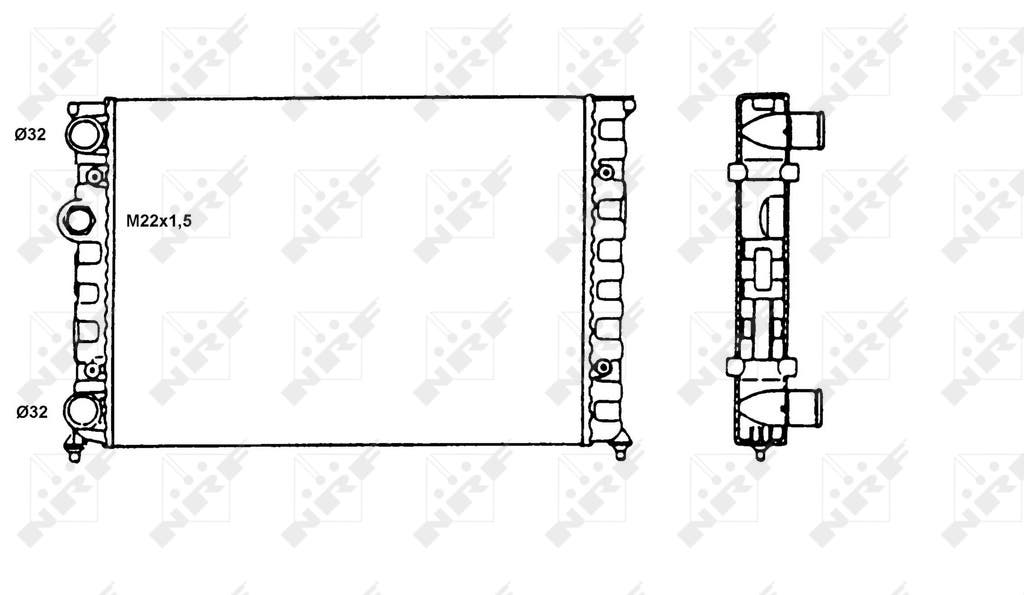 [NRF 58819] RADIATEUR  GOLF III ESS 1.4 730503