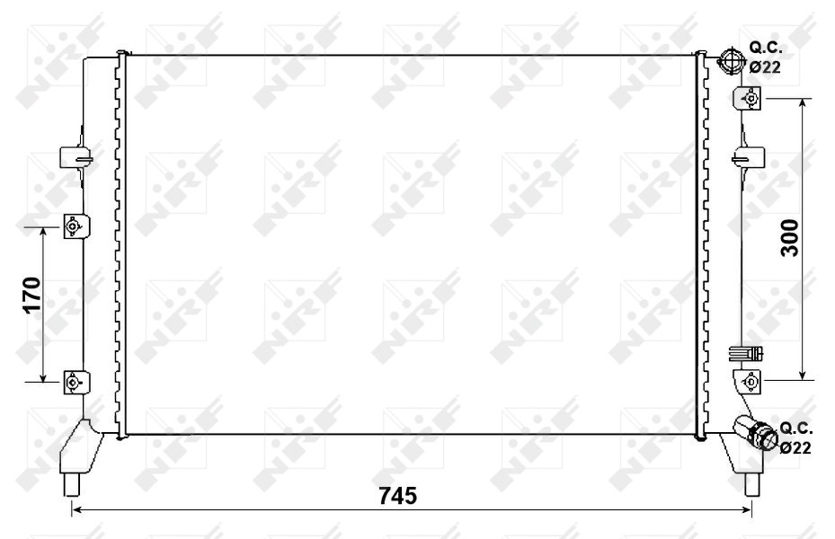[NRF 53884] RADIATEUR  GOLF V/6 1.4TSI/1.2 TSI