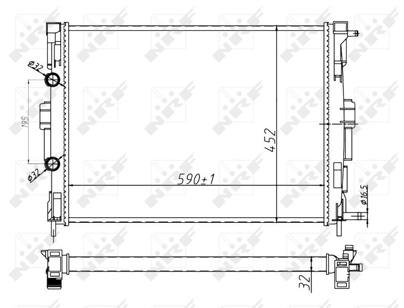 [NRF 58329A] RADIATEUR  MEGANE II 732874
