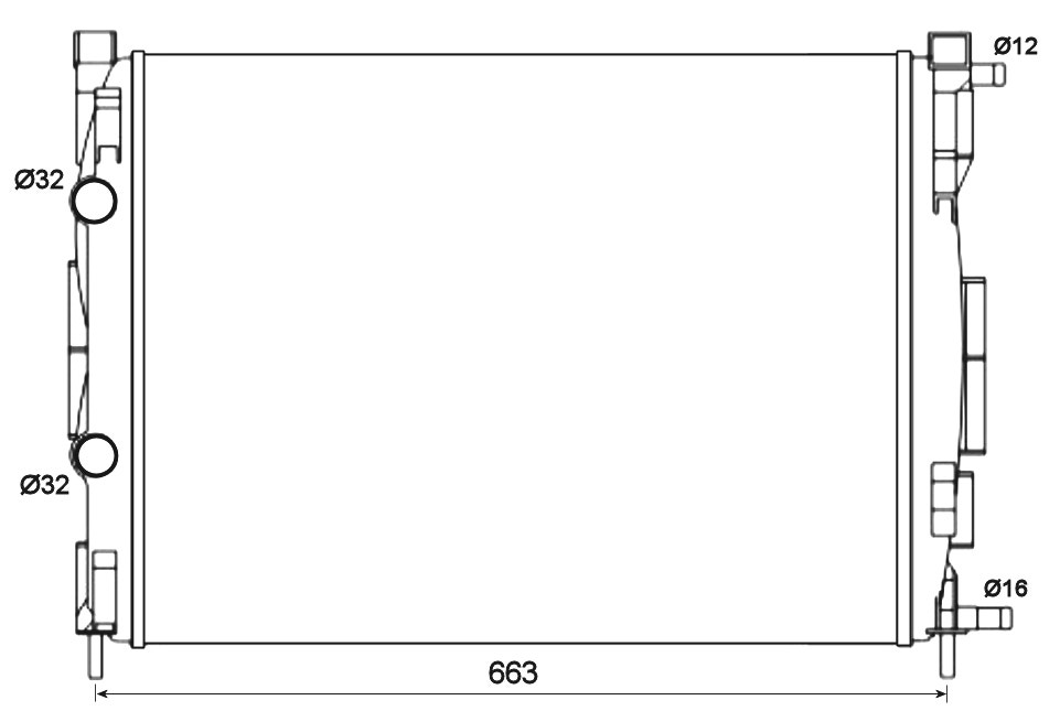 [NRF 58327] RADIATEUR  MEGANE II 732946