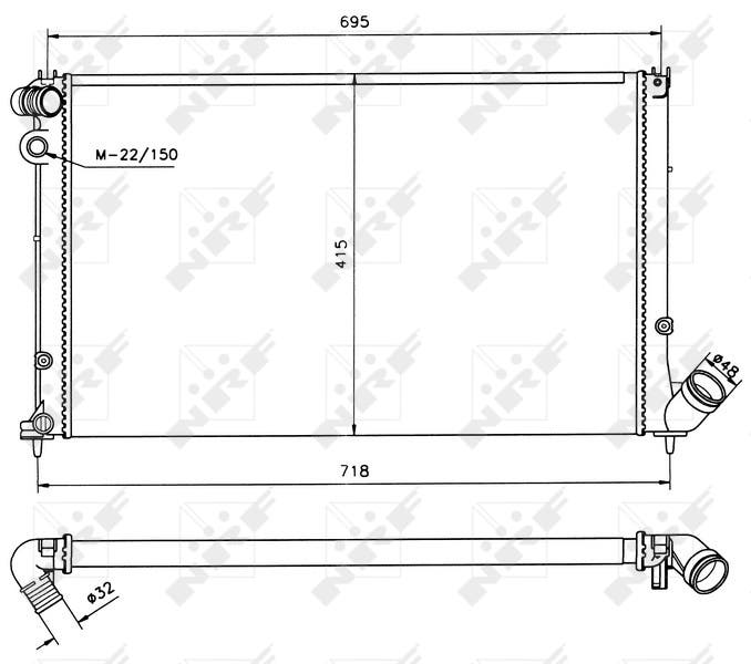[NRF 58019] RADIATEUR  P 406 ESS  731381