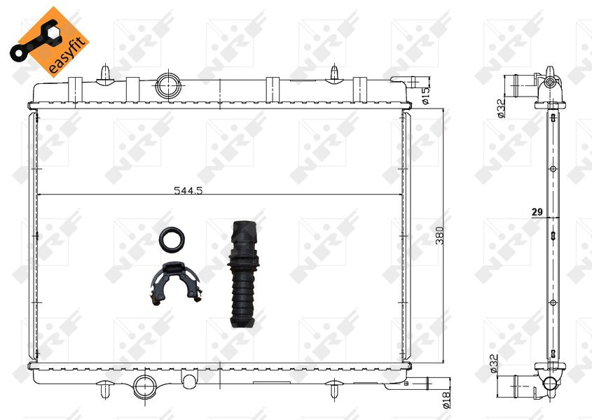 [NRF 58308] RADIATEUR  PART D 732892
