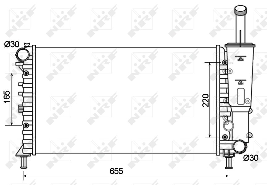[NRF 53124] RADIATEUR  PUNTO III 1.2 732923