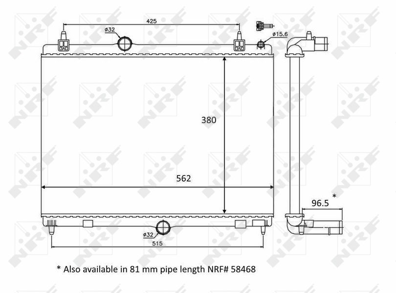 [NRF 58399] RADIATEUR *P508/C5 III* 1.6 HDI
