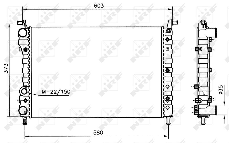 [NRF 58221] RADIATEUR *PALIO/SIENA*1.2/1.4 ESS