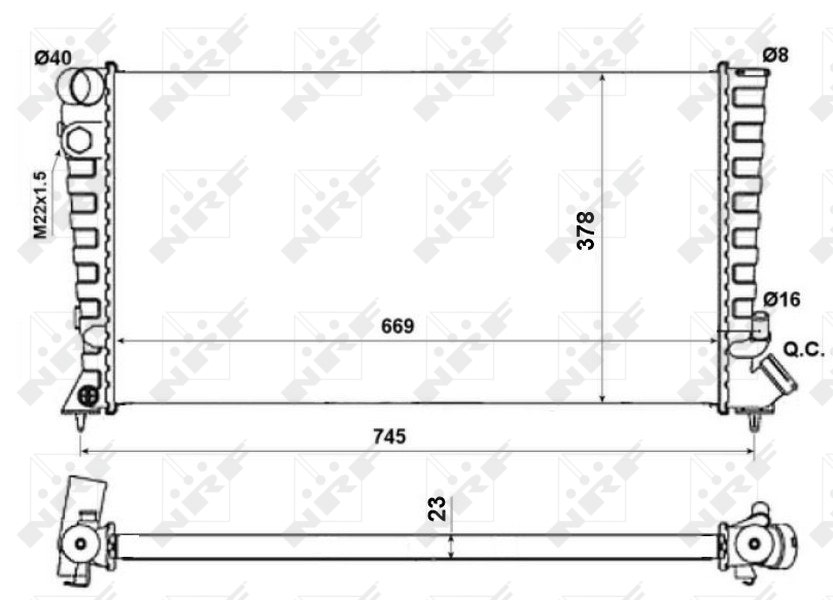 RADIATEUR 306/Partner 1.9D 732517