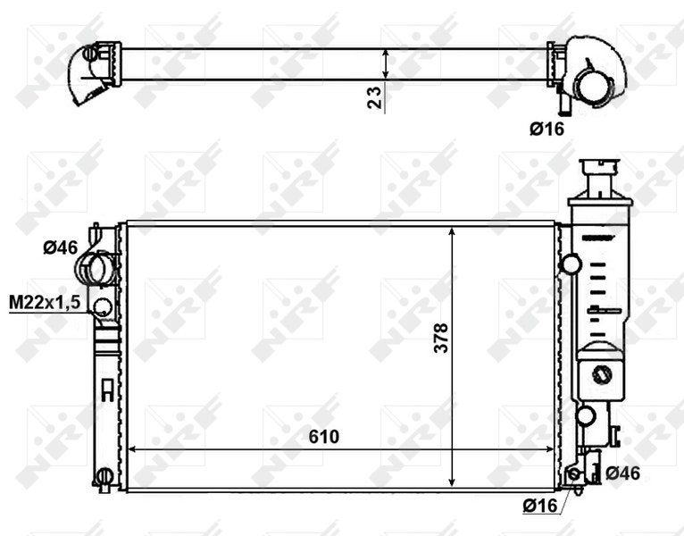 [NRF 58889] RADIATEUR 405 ESS/DIE