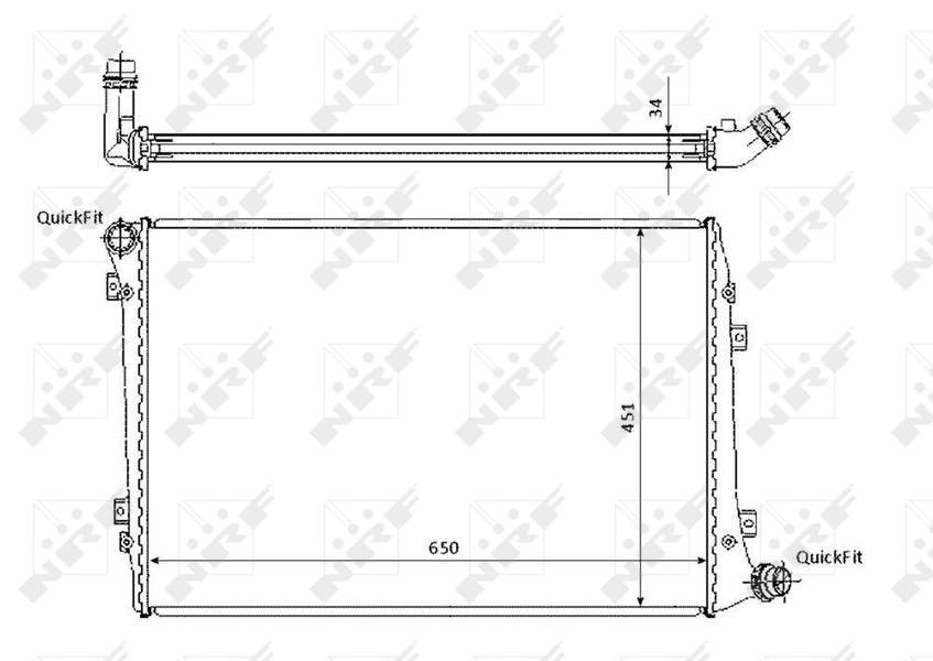 [NRF 53814] RADIATEUR CAD3-GOL5-JETTA 1.9 2.0