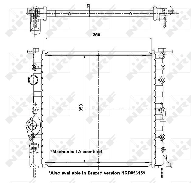 [NRF 58196] RADIATEUR CLIO 1.2 98-->2005 73233