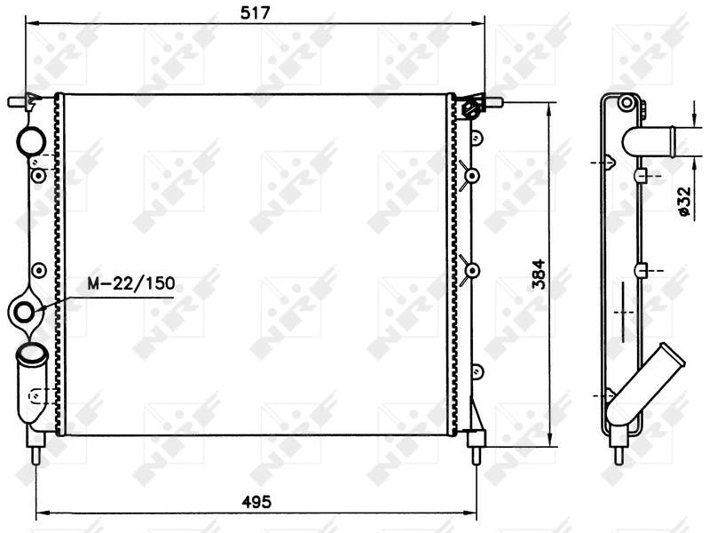 [NRF 58786] RADIATEUR R19/CLIO 816658
