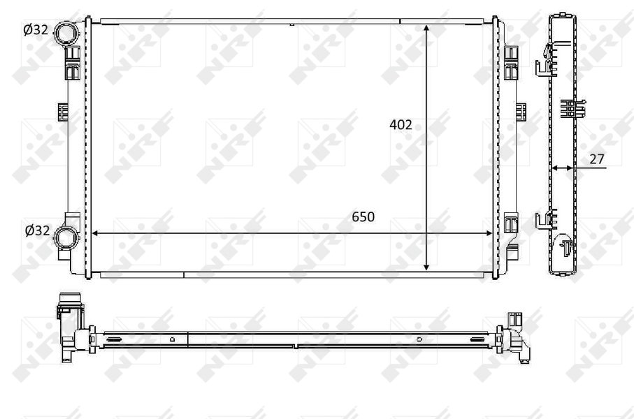 [NRF 58453] RADIATEUR*Q3/LEON/GOLF 7 E+D